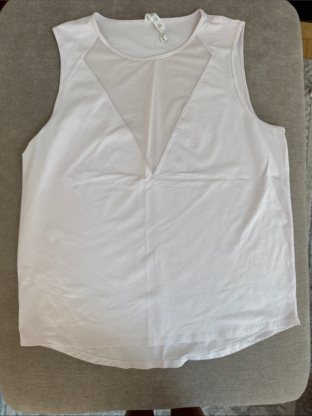 lululemon athletica Light Pink Mesh-Panel Sleeveless Top
